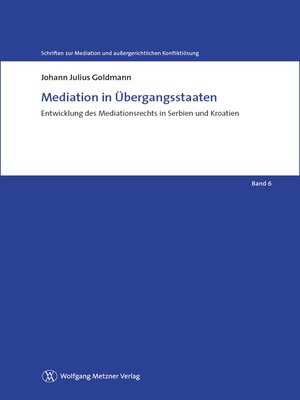 cover image of Mediation in Übergangsstaaten